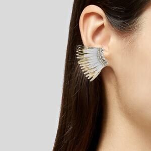 Mignonne Gavigan Mini‎ Madeline Earrings White & Gold
